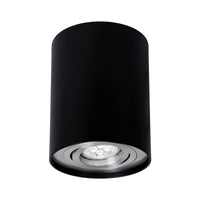 Spectrum CHLOE GU10 LED takspotlight, IP20 Svart Silver justerbar rund, 250V max 10W, aluminium