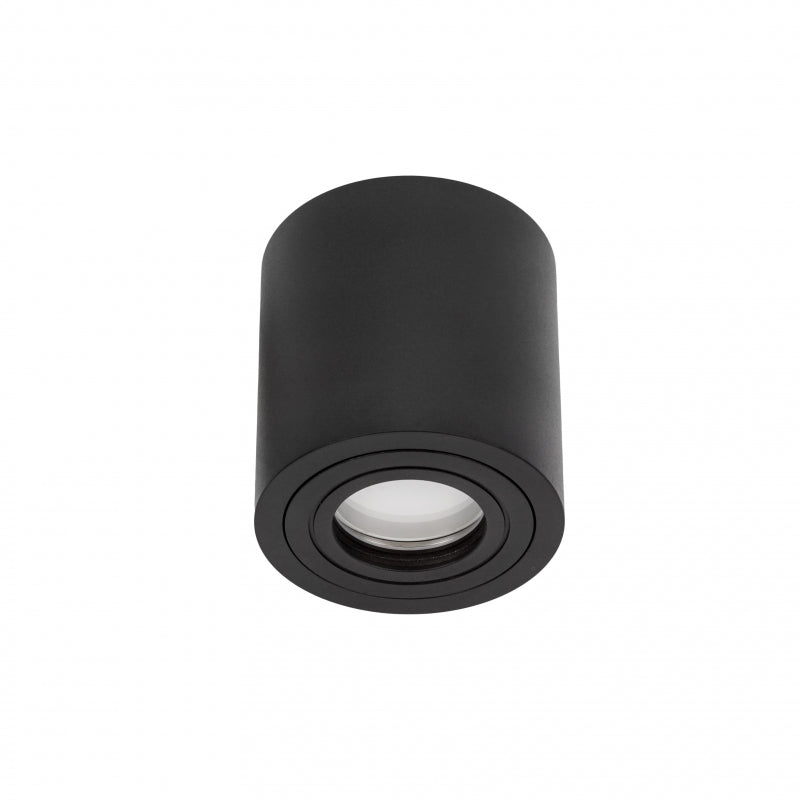 Spectrum CHLOE GU10 Ytmonterad Takarmatur, IP65 Svart Aluminium Rund Kapsling, 250V, Max 6W