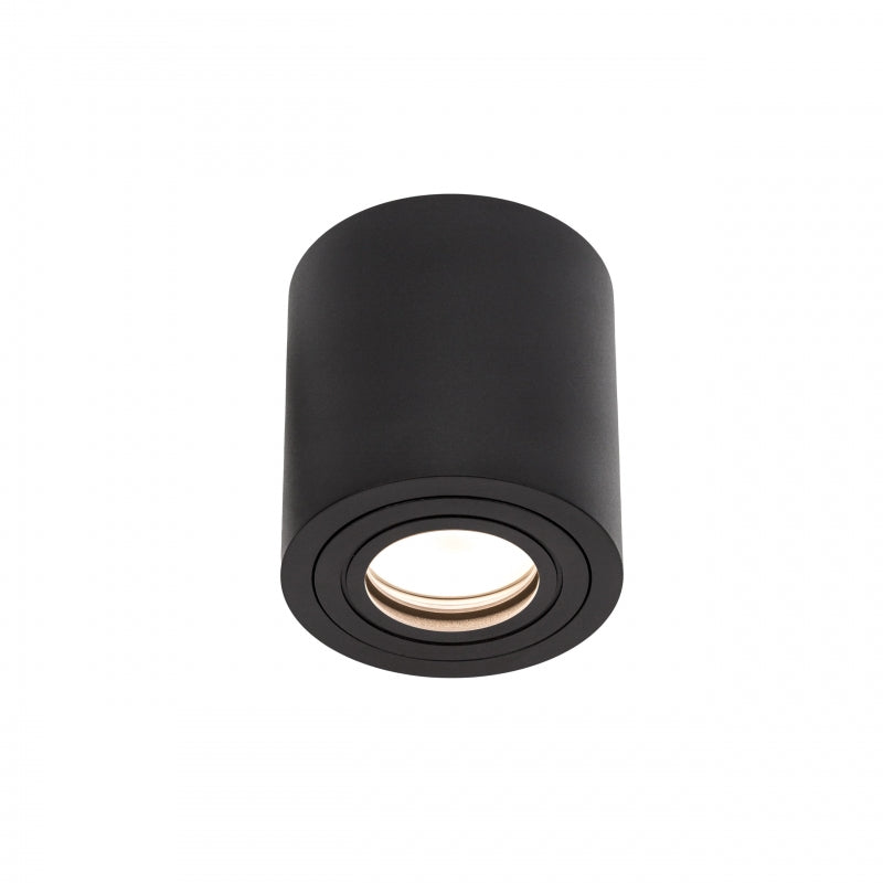 Spectrum CHLOE GU10 Ytmonterad Takarmatur, IP65 Svart Aluminium Rund Kapsling, 250V, Max 6W