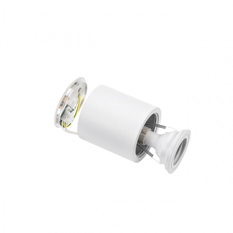 Spectrum CHLOE GU10 surface-mounted ceiling luminaire, White, IP65, Aluminum Glass, 250V, 90x97mm