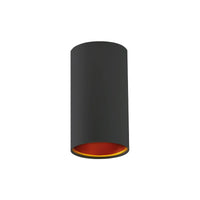 Spectrum CHLOE GU10 utanpåliggande LED-spot, max 10W, IP20, Svart Guld, 250V, aluminiumhölje