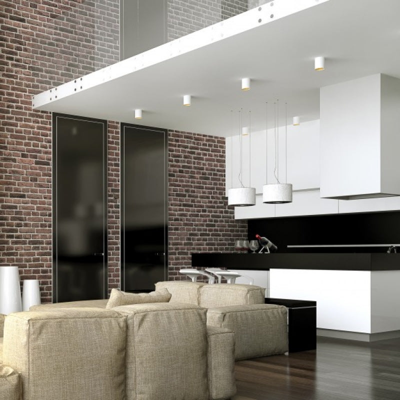 Spectrum CHLOE GU10 utanpåliggande LED-spot, Vit Guld-rör, IP20, 250V, aluminiumkropp, inomhustaklampa