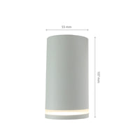 Spectrum CHLOE Mini Ring utanpåliggande GU10 takarmatur 230V IP20 Vit Aluminium Ø55x107mm