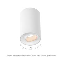 Spectrum CHLOE Spot GU10 LED Ytmonterad Lampa IP20 Vit Justerbar 50° Takmontering 250V Aluminium