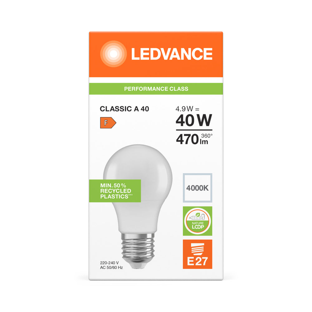Spectrum Classic LED E27 Lampa 4.9W 470 lumen 4000K Kallvit ersätter 40W