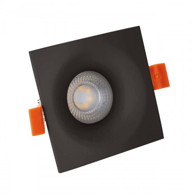 Spectrum FIALE V GU10 recessed LED lighting fixture Black, 85x85mm, IP20, 250V, aluminum housing