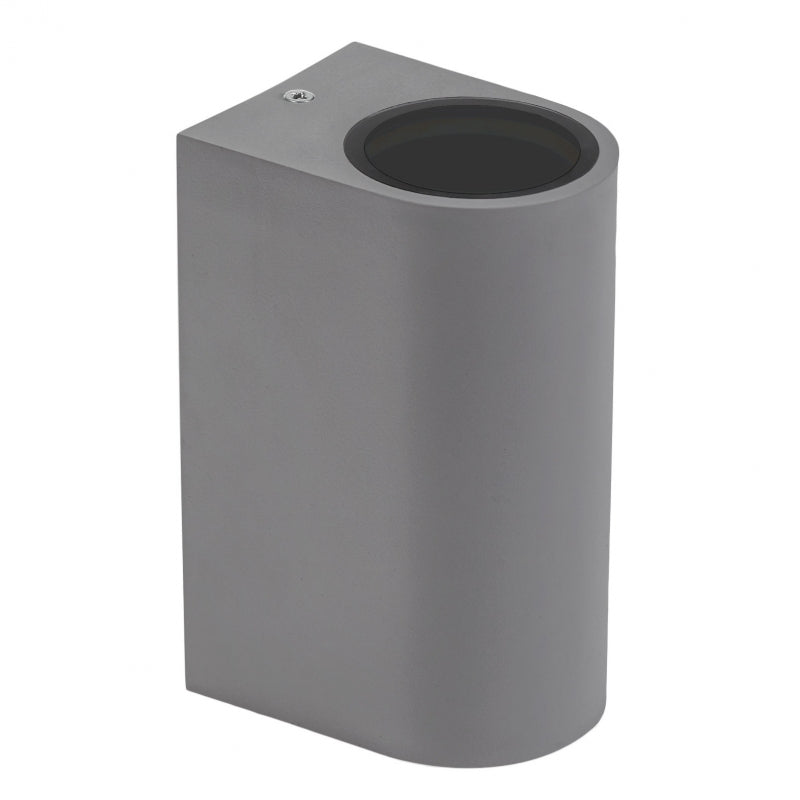 Spectrum GU10 x2 LED vägglampa, tvåvägs, ytmonterad, 250V, IP54 Grå, 150x73x95mm