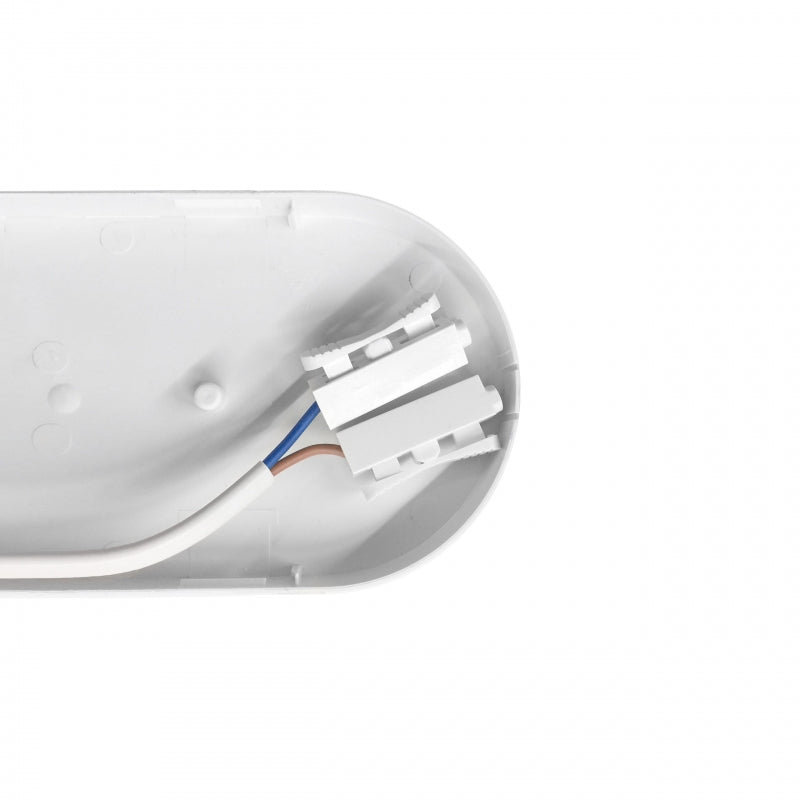 Spectrum LED 20W IP54 230V oval taklampa med PIR-sensor 4000K 2300 lumen Vit hölje