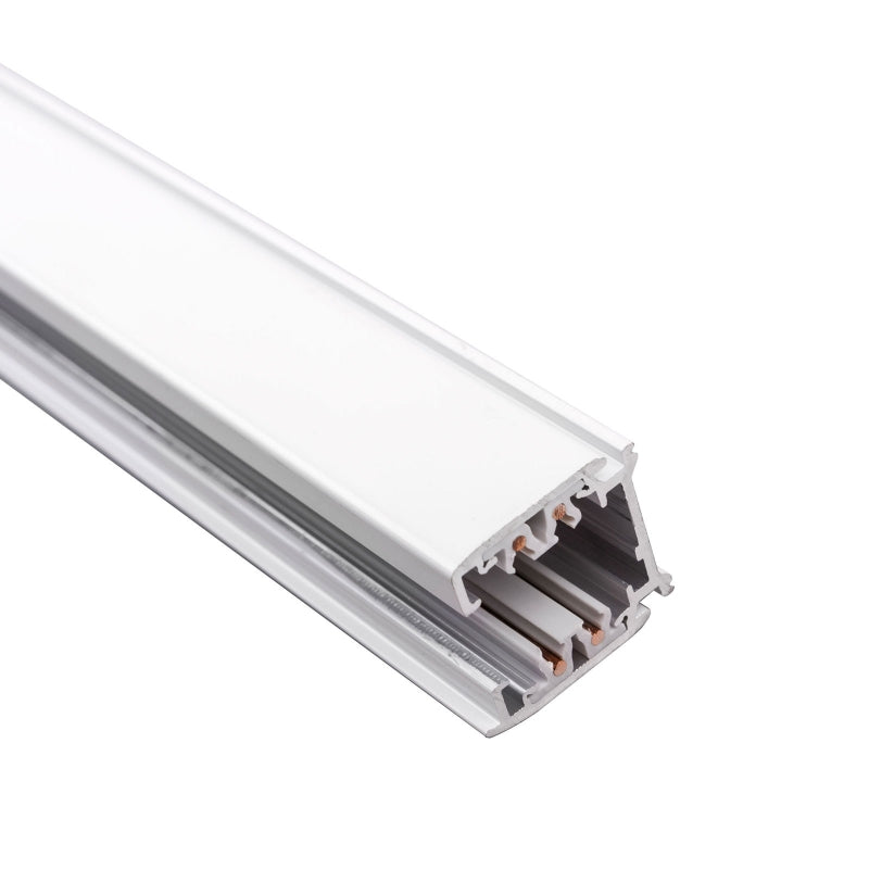 Spectrum LED 3-fas Skensystem Belysningsskena 3M Vit Aluminium IP20 230V för Tak- eller Pendelmontage