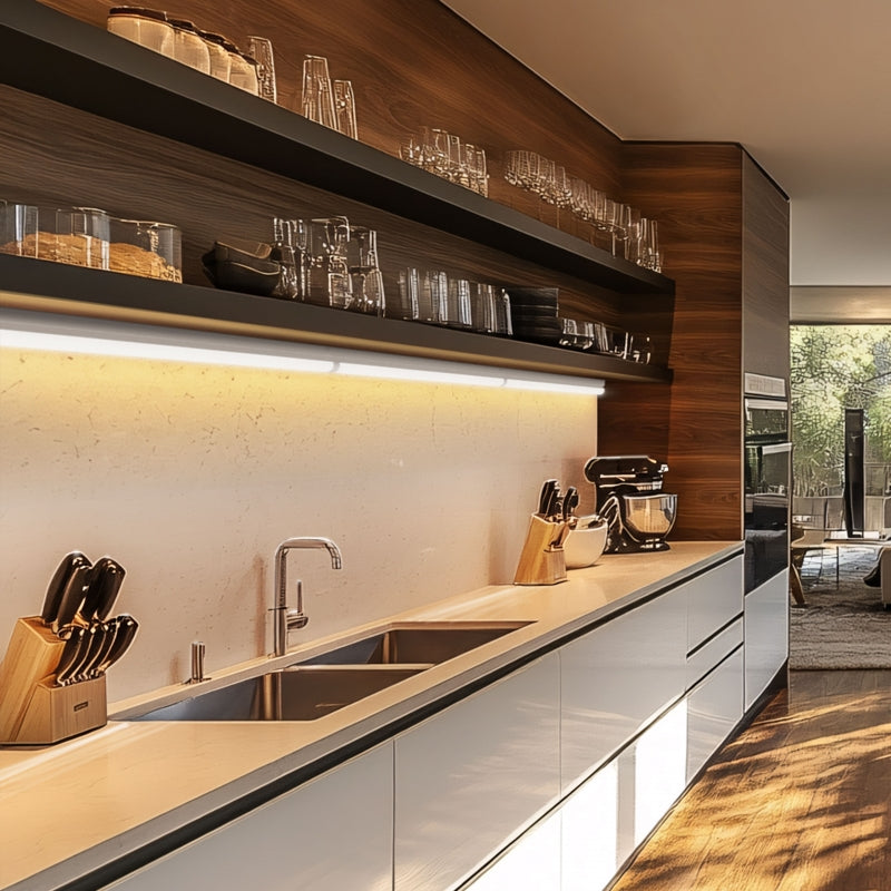 Spectrum LED skåplampa 300mm 4W 3000K 480 lumen IP20 Vit ytmontering med AV/PÅ-brytare