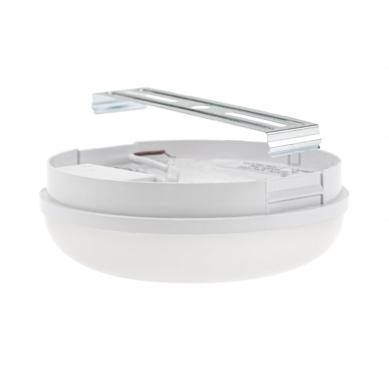 Spectrum LED taklampa 8W 230V 4000K IP54 IK10 rund neutralvit ytmontering 940 lumen