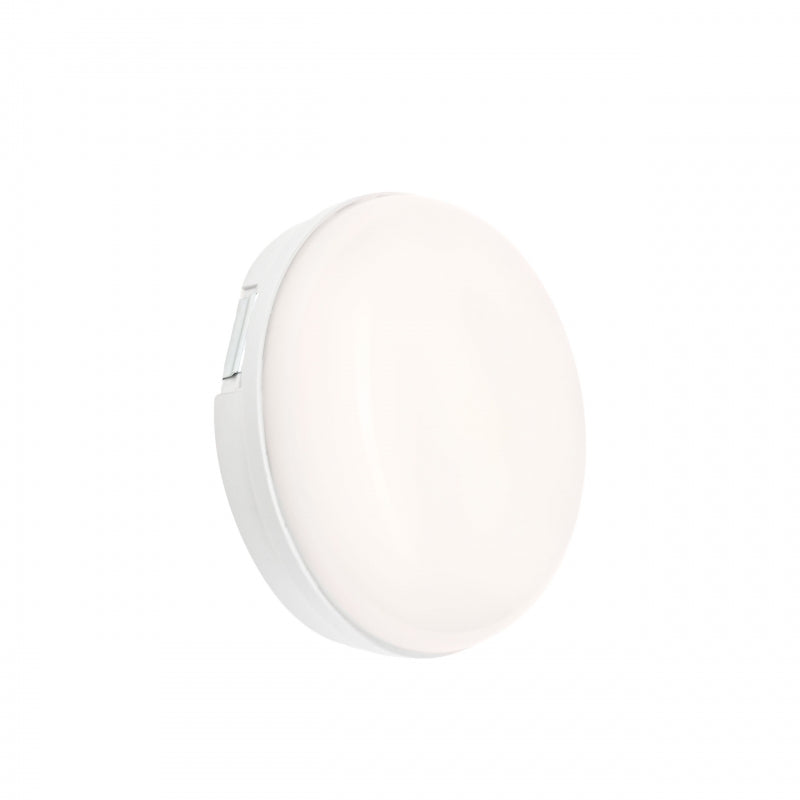 Spectrum LED taklampa 8W 230V 4000K IP54 IK10 rund neutralvit ytmontering 940 lumen