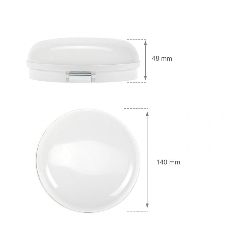 Spectrum LED taklampa 8W 230V 4000K IP54 IK10 rund neutralvit ytmontering 940 lumen