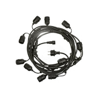 Spectrum LED ljusslinga festoon 5m med 10x E27 socklar, 220-240V, IP20, 3000K, CE RoHS, 5 års garanti