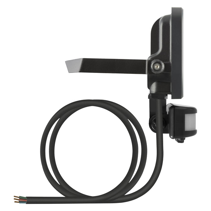 Spectrum LED Strålkastare med Sensor Svart 10W 1100 lumen 3000K IP65 bred ljusbild utomhusbelysning