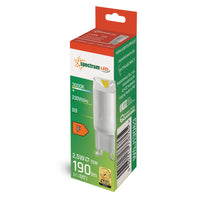 Spectrum LED G9 bulb 230V 2.5W 3000K warm white 190 lumens non dimmable ceramic housing