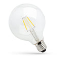 Spectrum LED Globe G95 COG Filament Bulb E27 230V 4W 2700K Warm White 450 lumens Clear Glass