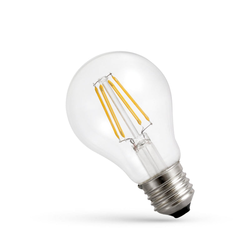 Spectrum LED GLS A60 bulb E27 4W 2700K warm white clear glass 450 lumens 230V non dimmable