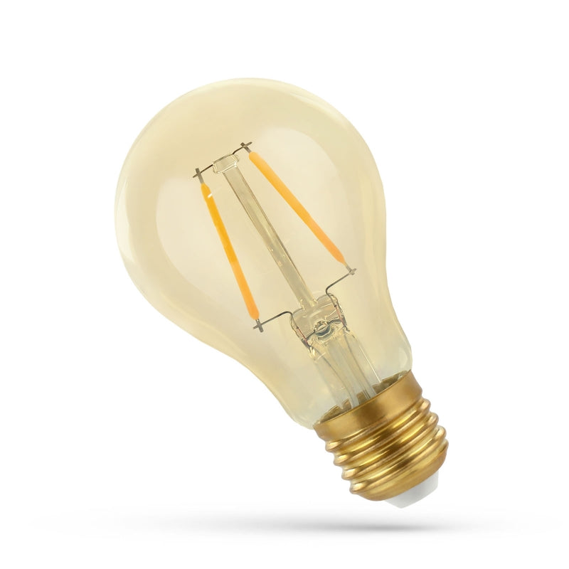 Spectrum LED GLS A60 E27 230V 2W Varmvit Retroshine glödlampa 240 lumen 2400K 300° spridning ej dimbar