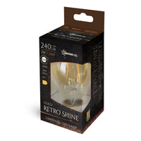 Spectrum LED GLS A60 E27 230V 2W Varmvit Retroshine glödlampa 240 lumen 2400K 300° spridning ej dimbar