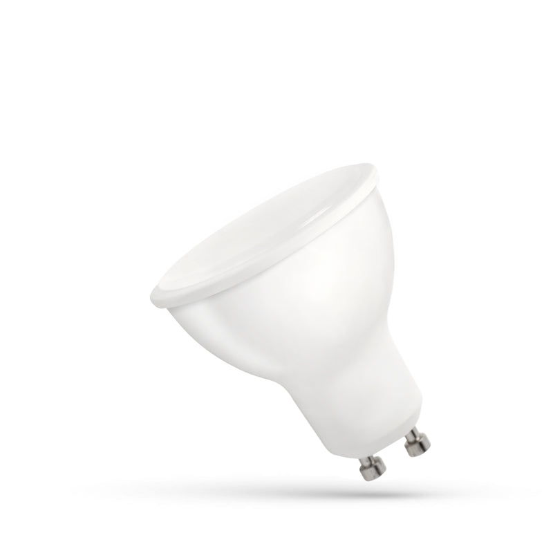 Spectrum LED GU10 230V 6W Cold White 6000K 540 lumens 120° beam non-dimmable with milky cover
