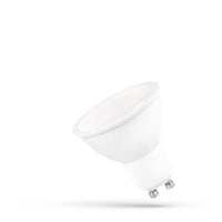 Spectrum LED GU10 230V 9W Neutral White 4000K Bulb with Milky Cover 730 lumens White Housing