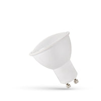 Spectrum LED GU10 lampa 1.5W 230V 6000K Kallvit 120 lumen 120° spridning ej dimbar med mjölkglas