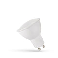 Spectrum LED GU10 lampa 1.5W 230V 6000K Kallvit 120 lumen 120° spridning ej dimbar med mjölkglas