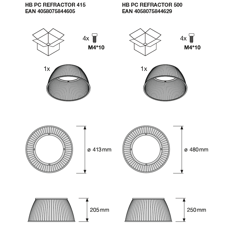 Ledvance LED Highbay Gen 5 75W 13500 lumens 4000K Cool White IP66 Aluminium Black 1-10V Dimmable