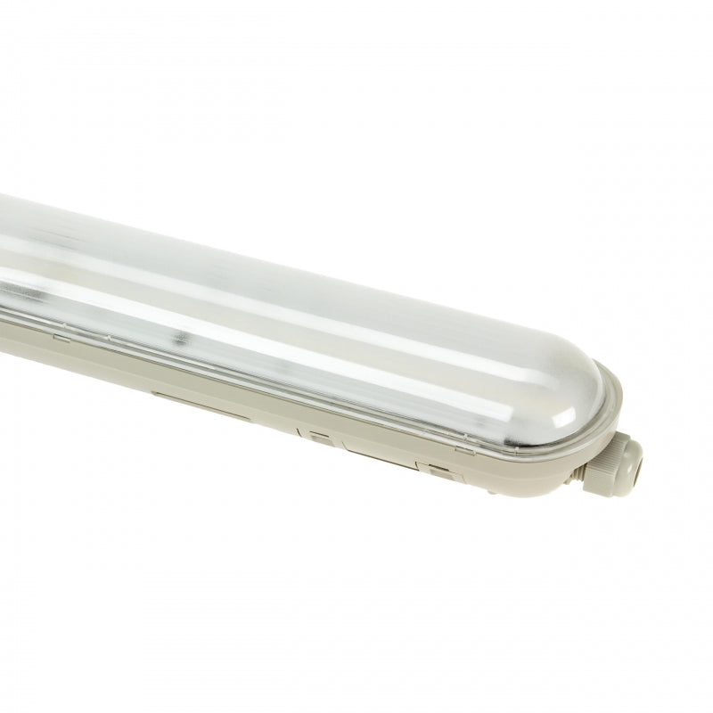 Spectrum LED LIMEA GIGANT Hermetic 1200mm 38W 6000K 230V IP65 IK10 Cold White Ceiling or Suspended Light Gray