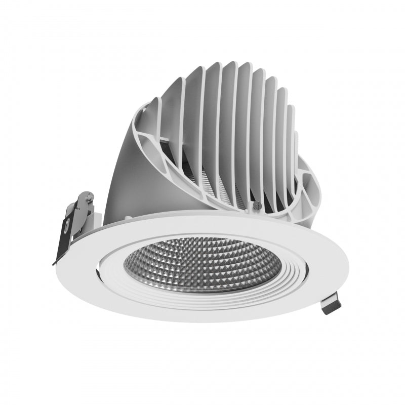 Spectrum LED SILENA 2 infälld downlight 40W 230V 4000K 5000 lumen CRI 80 50° Vit IP20 aluminium
