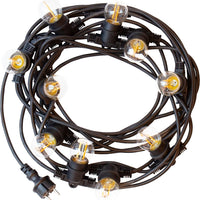 Spectrum LED ljusslinga 10m med 10x E27 uttag, utomhus festoonkabel, valfria LED-lampor