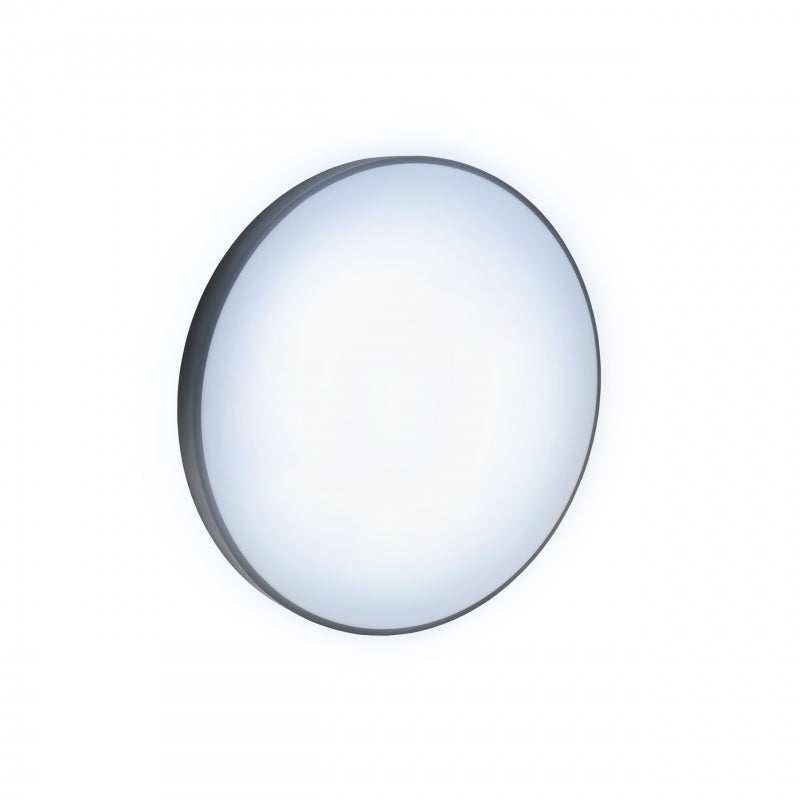 Spectrum LED taklampa för utanpåliggande montering 18W 6000K 230V IP54 2050 lumen Vit Svart rund 250mm