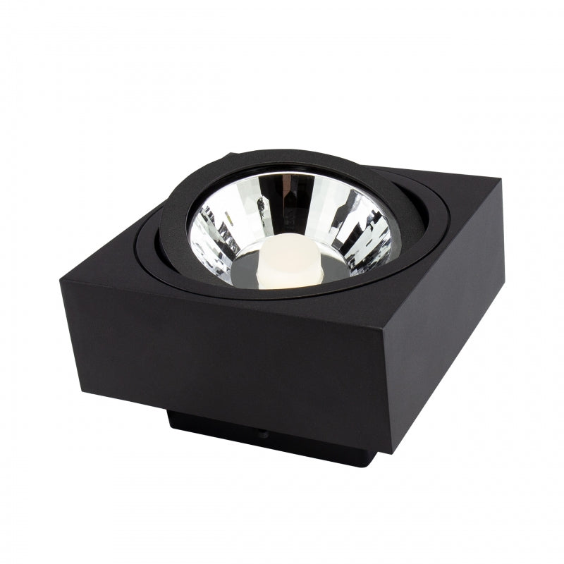 Spectrum MIRORA AR111 GU10 surface-mounted LED spot Black adjustable 20W 250V IP20 145x145x85mm