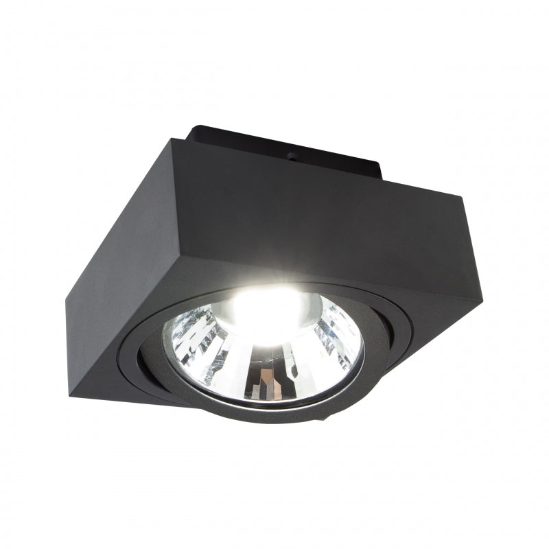 Spectrum MIRORA AR111 GU10 surface-mounted LED spot Black adjustable 20W 250V IP20 145x145x85mm