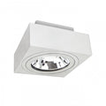 Spectrum MIRORA AR111 surface-mounted GU10 spotlight, 250V, 20W max, IP20, adjustable White aluminum housing