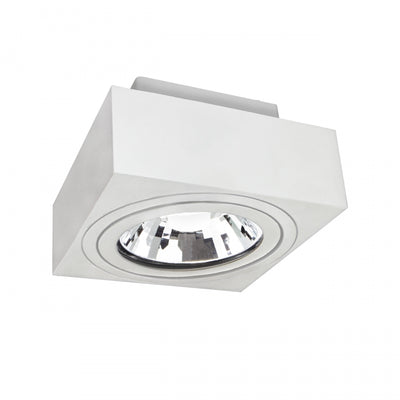 Spectrum MIRORA AR111 ytmonterad GU10 spotlight, 250V, 20W max, IP20, justerbar Vit aluminiumkropp