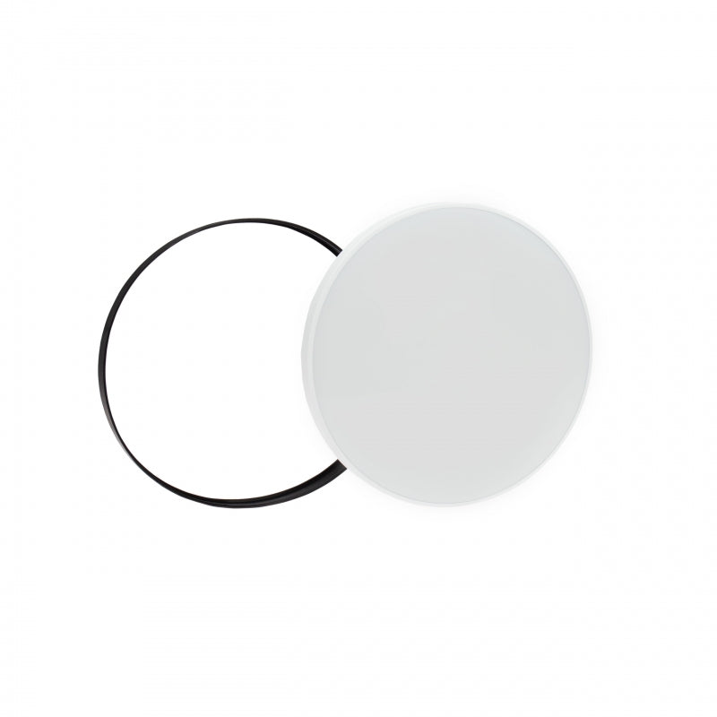 Spectrum NYMPHEA LED taklampa 32W 3000K 2200 lumen IP54 Vit Svart rund 380mm ytmontering