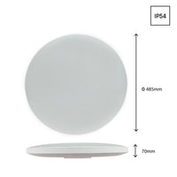 Spectrum NYMPHEA LED taklampa 40W 6000K 5300 lumen 230V IP54 Vit Svart rund utanpåliggande montering