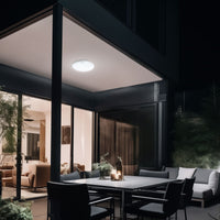 Spectrum NYMPHEA PROXI PIR LED Taklampa 18W 230V 4000K 2200 lumen 120° IP54 Rund Vit Ytmonterad