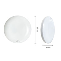 Spectrum NYMPHEA PROXI PIR LED Taklampa 18W 230V 4000K 2200 lumen 120° IP54 Rund Vit Ytmonterad