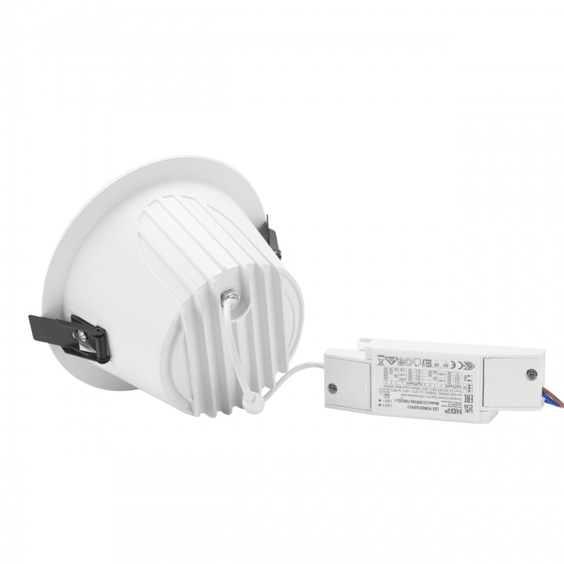 Spectrum ORBITO LED Downlight 14-27W 4000K 230V IP44 CRI 90 UGR<19 Vit Rund Svart Reflektor Infälld