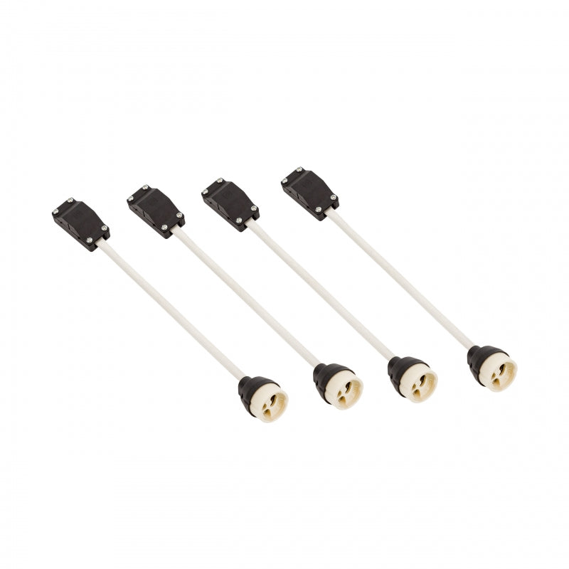 Spectrum infälld LED GU10 x4 ram, 4x10W, 250V, IP20, Vit aluminiumhölje för inomhusbelysning