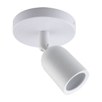 Spectrum SOLIS GU10 LED takspotlight, utanpåliggande montering, 230V, IP20, Vit, 120x145mm