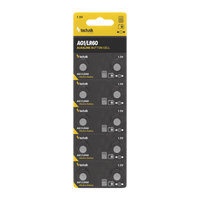 Technik Alkaline knappcellsbatteri AG1 LR60 364 1.5V 10-Pack pålitliga knappbatterier för klockor och elektronik