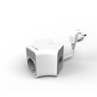 Technik Grendosa 3-vägs 1,4m kabel med USB-A USB-C 16A Max 3500W