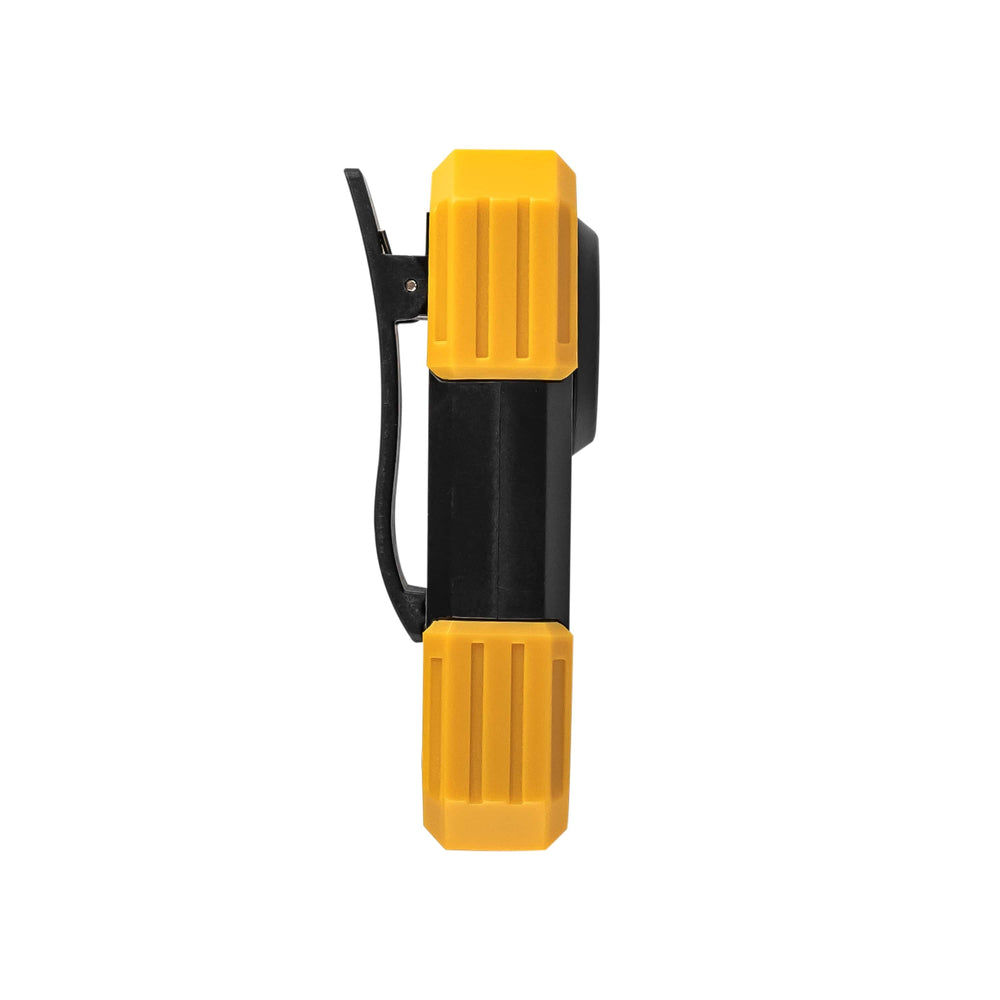 Technik LED ficklampa W20 COB 250 lumen, drivs av 3xAAA, vit plastkropp, IPX2 med magnet och klämma