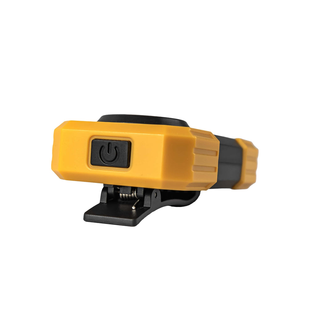 Technik LED ficklampa W20 COB 250 lumen, drivs av 3xAAA, vit plastkropp, IPX2 med magnet och klämma
