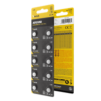 Technik Platinum AG11 LR58 362 1.5V alkaliskt knappcellsbatteri 10-pack för klockor och småelektronik