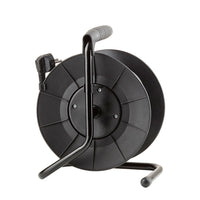 Technik Professionell Kabelvinda 25m 1.5mm² 16A med 4 EU-uttag och strömbrytare Svart